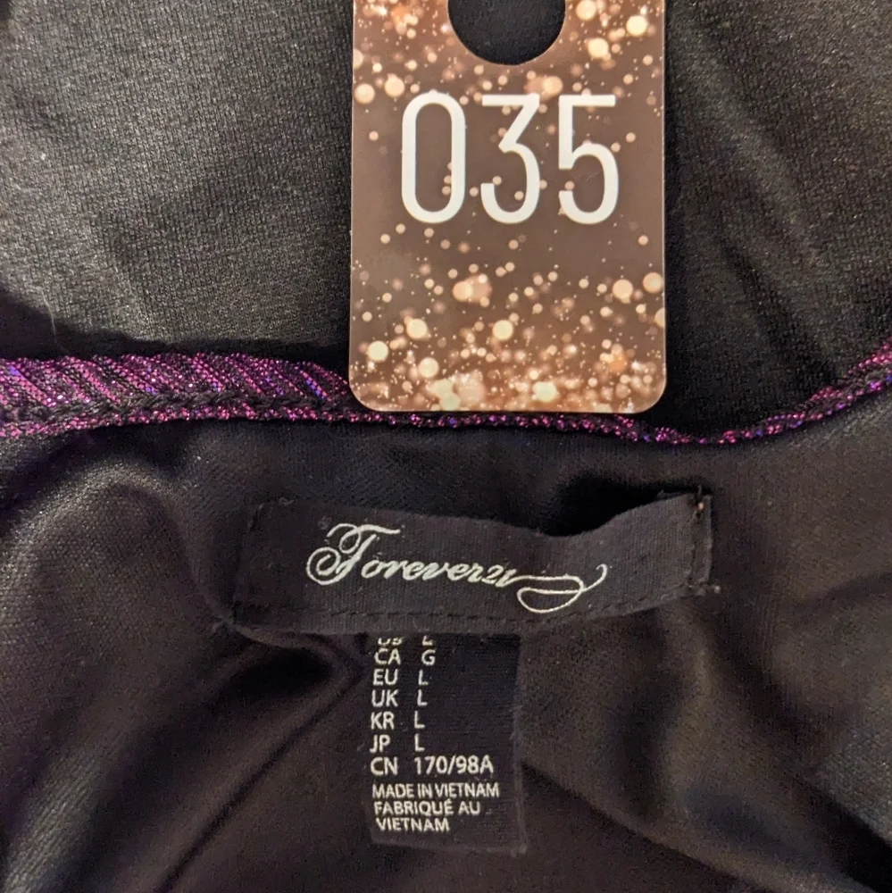 Forever 21 Dress Black and Purple  Cocktail Dress - Picture 6 of 7